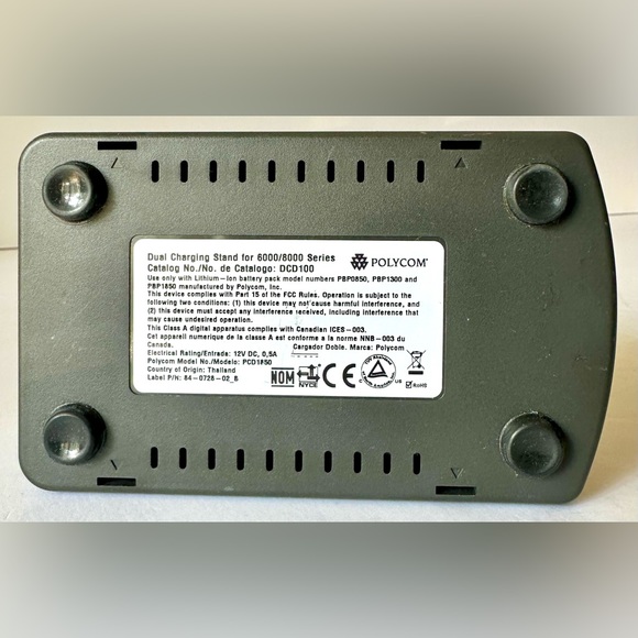 Polycom Spectralink 602x Wireless Digital Phone w/ Battery Charging Base Handset - Picture 9 of 13